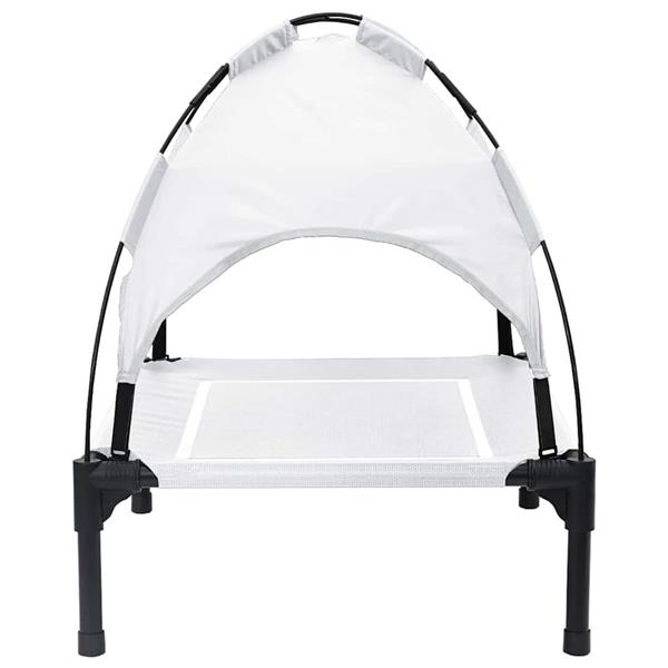 Grote foto vidaxl hondenbed zilvergrijs 71 x 64 x 71 cm staal dieren en toebehoren toebehoren