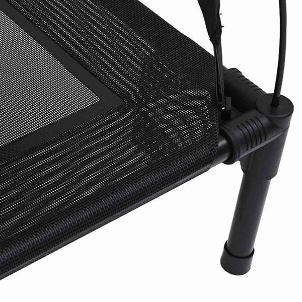 Grote foto vidaxl hondenbed zwart 90 x 81 x 80 5 cm staal dieren en toebehoren toebehoren