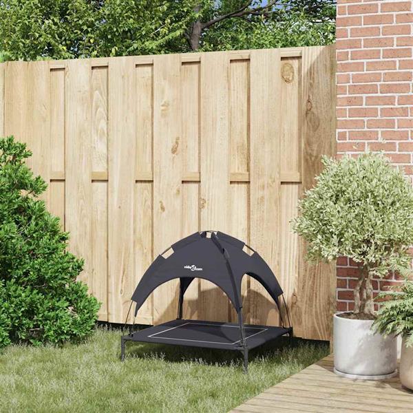 Grote foto vidaxl hondenbed zwart 71 x 64 x 71 cm staal dieren en toebehoren toebehoren