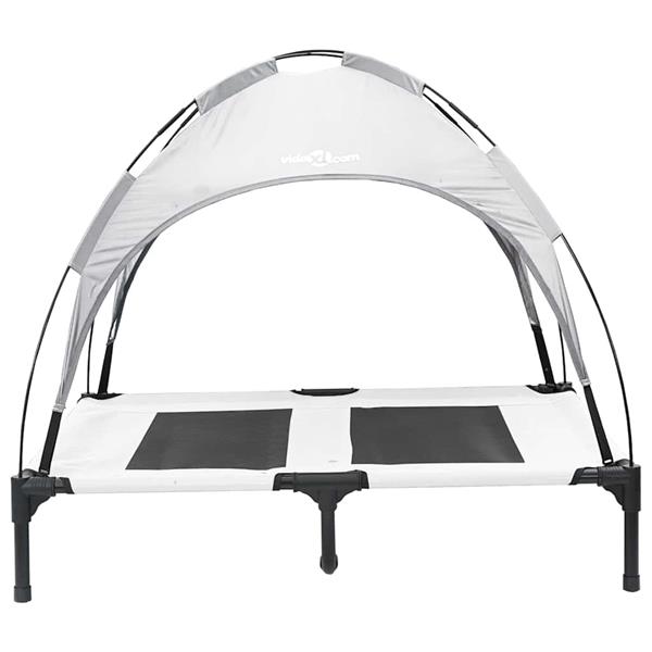 Grote foto vidaxl hondenbed zilvergrijs 92 x 77 x 82 5 cm staal dieren en toebehoren toebehoren