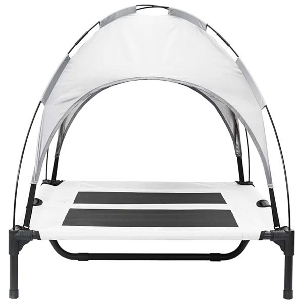 Grote foto vidaxl hondenbed zilvergrijs 92 x 77 x 82 5 cm staal dieren en toebehoren toebehoren