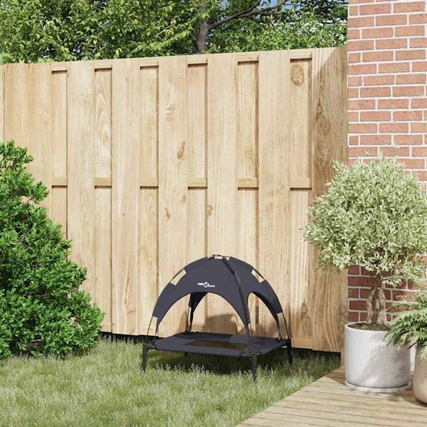 Grote foto vidaxl hondenbed zwart 62 x 48 x 61 cm staal dieren en toebehoren toebehoren