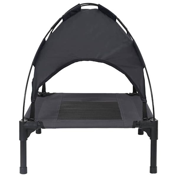 Grote foto vidaxl hondenbed zwart 62 x 48 x 61 cm staal dieren en toebehoren toebehoren