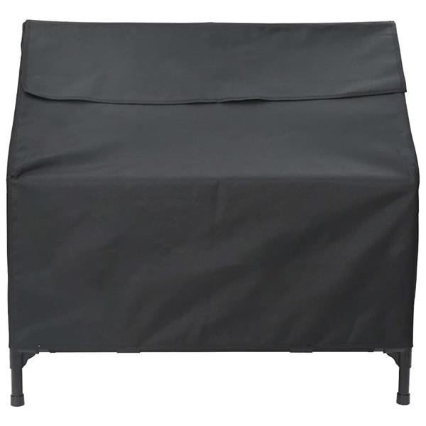 Grote foto vidaxl huis voor huisdieren zwart 110 x 75 x 90 cm staal dieren en toebehoren hondenhokken en kooien