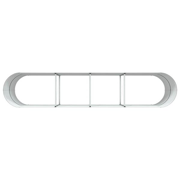 Grote foto vidaxl verhoogd bed bruin 400 x 80 x 81 cm staal tuin en terras overige tuin en terras