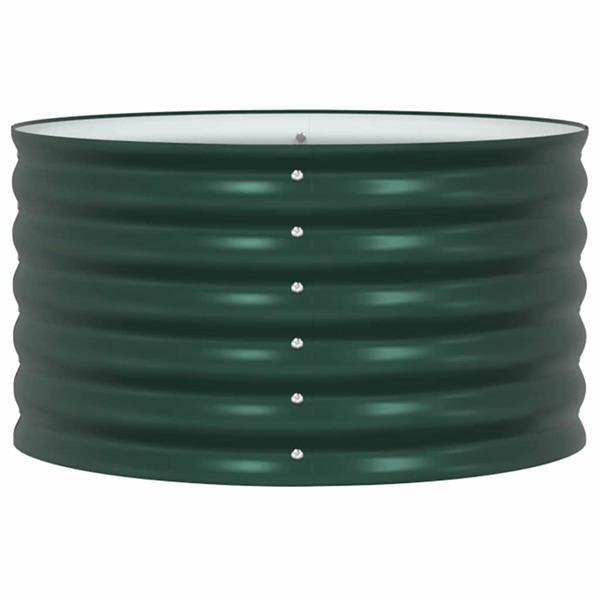 Grote foto vidaxl verhoogd bed groen 80 x 80 x 44 cm staal tuin en terras overige tuin en terras