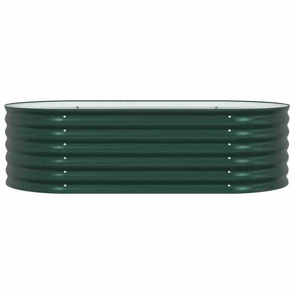 Grote foto vidaxl verhoogd bed groen 160 x 80 x 44 cm staal tuin en terras overige tuin en terras