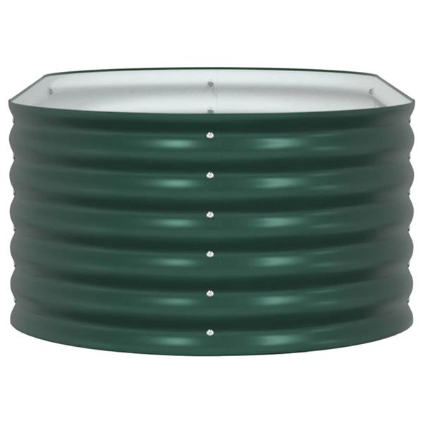 Grote foto vidaxl verhoogd bed groen 160 x 80 x 44 cm staal tuin en terras overige tuin en terras