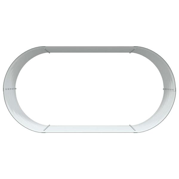 Grote foto vidaxl verhoogd bed groen 160 x 80 x 44 cm staal tuin en terras overige tuin en terras