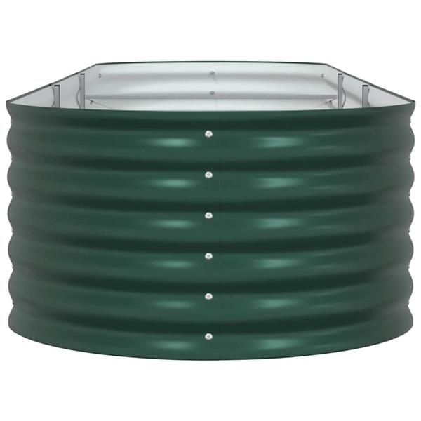 Grote foto vidaxl verhoogd bed groen 320 x 80 x 44 cm staal tuin en terras overige tuin en terras