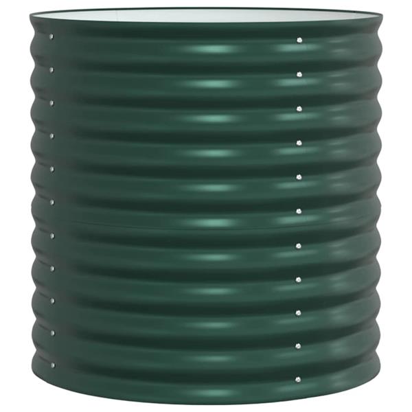 Grote foto vidaxl verhoogd bed groen 80 x 80 x 81 cm staal tuin en terras overige tuin en terras