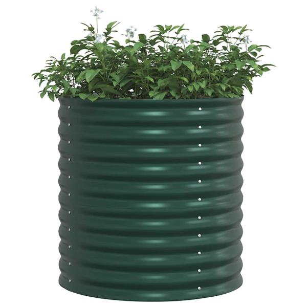 Grote foto vidaxl verhoogd bed groen 80 x 80 x 81 cm staal tuin en terras overige tuin en terras