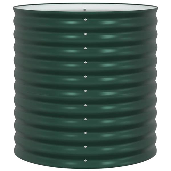 Grote foto vidaxl verhoogd bed groen 80 x 80 x 81 cm staal tuin en terras overige tuin en terras