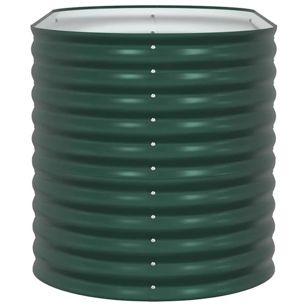 Grote foto vidaxl verhoogd bed groen 160 x 80 x 81 cm staal tuin en terras overige tuin en terras