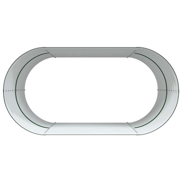 Grote foto vidaxl verhoogd bed groen 160 x 80 x 81 cm staal tuin en terras overige tuin en terras