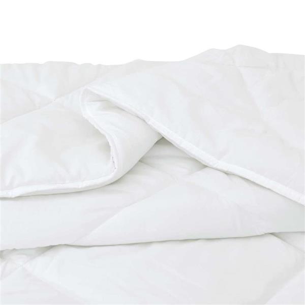 Grote foto vidaxl zomer dekbed wit 200 x 200 x 3 cm polyester huis en inrichting bedden