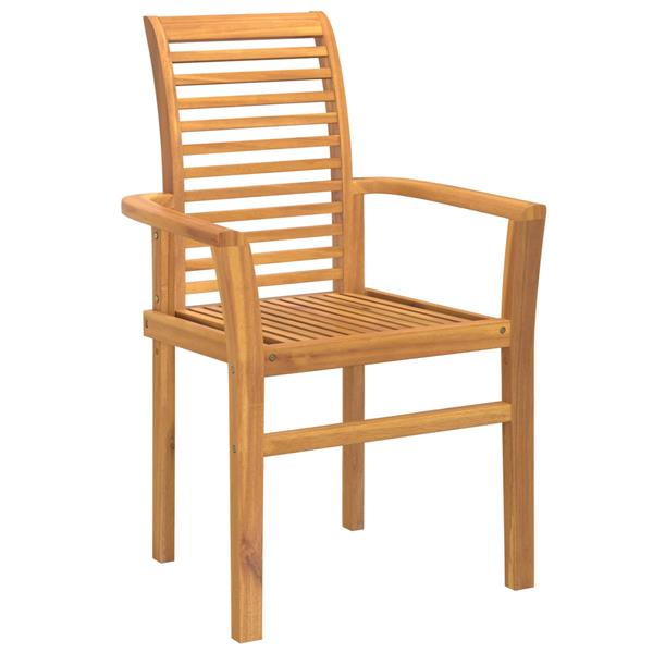 Grote foto vidaxl eetkamerstoel 4 pcs bruin 62 x 55 x 94 cm massief teakhout huis en inrichting stoelen