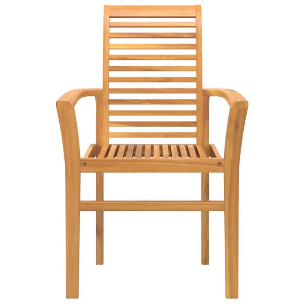 Grote foto vidaxl eetkamerstoel 4 pcs bruin 62 x 55 x 94 cm massief teakhout huis en inrichting stoelen