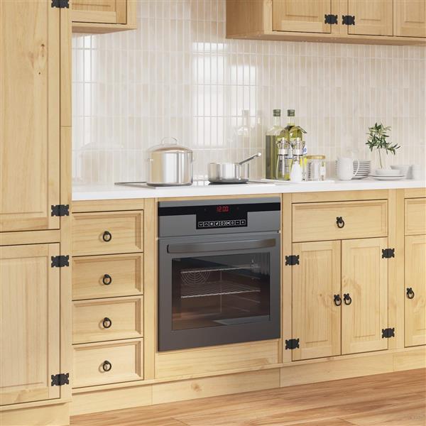 Grote foto vidaxl kast ski honingbruin 60 x 46 x 81 cm massief grenenhout huis en inrichting keukens