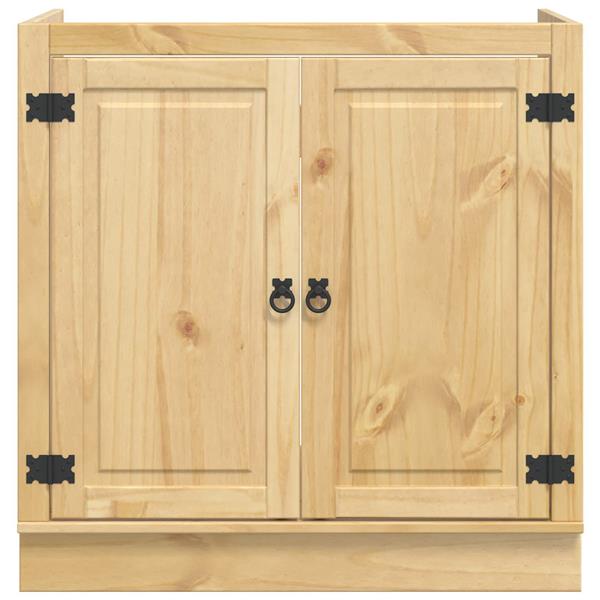 Grote foto vidaxl kast ski honingbruin 80 x 46 x 81 5 cm massief grenenhout huis en inrichting keukens