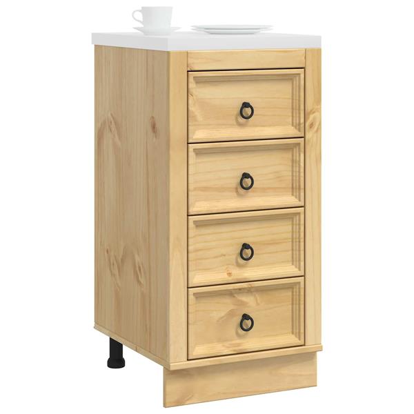 Grote foto vidaxl kast ski honingbruin 40 x 46 x 81 cm massief grenenhout huis en inrichting keukens