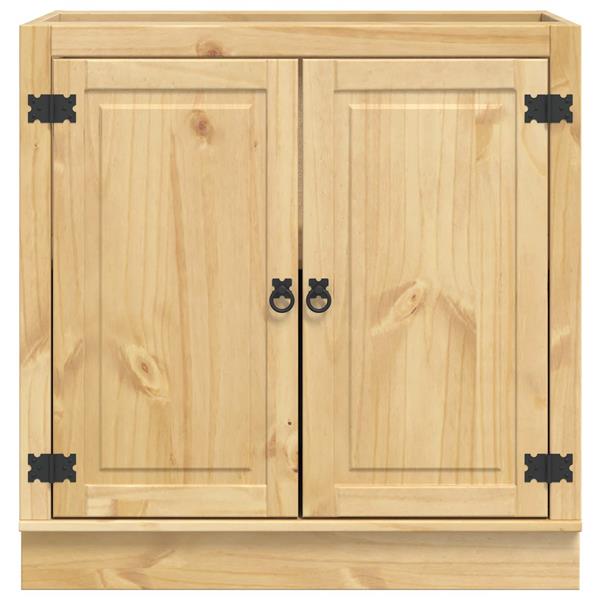 Grote foto vidaxl kast ski honingbruin 80 x 46 x 81 5 cm massief grenenhout huis en inrichting keukens