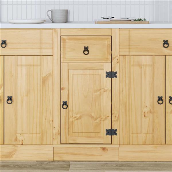 Grote foto vidaxl kast ski honingbruin 40 x 46 x 81 5 cm massief grenenhout huis en inrichting keukens