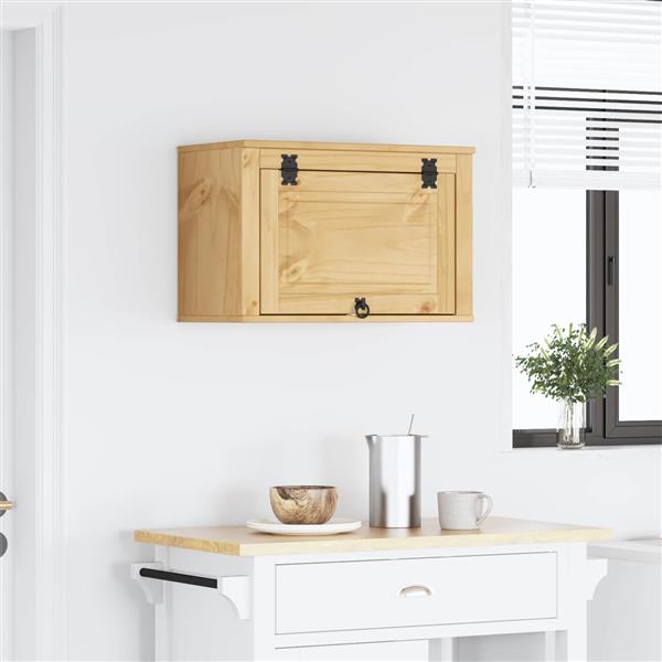 Grote foto vidaxl kast ski honingbruin 60 x 32 x 40 cm massief grenenhout huis en inrichting keukens