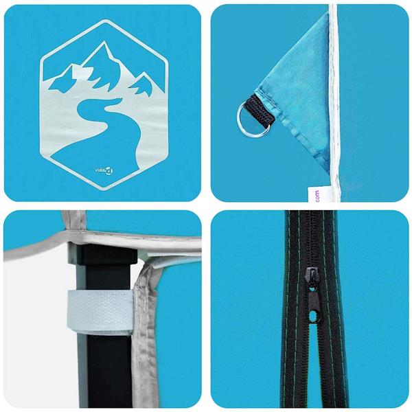 Grote foto vidaxl luifeltent blauw 243 x 243 x 251 cm stof tuin en terras overige tuin en terras