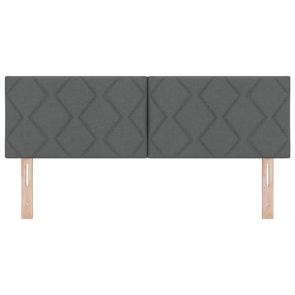 Grote foto vidaxl hoofdbord met hoofdeinde donkergrijs 160 cm nep leer antiek en kunst stoelen en banken