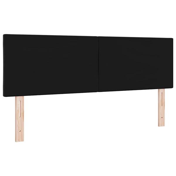 Grote foto vidaxl hoofdbord met hoofdeinde zwart 144 cm fluweel antiek en kunst stoelen en banken