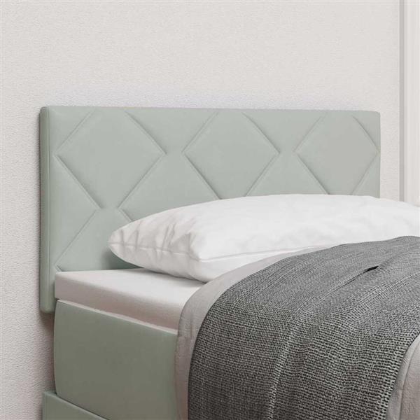 Grote foto vidaxl hoofdbord met hoofdeinde lichtgrijs 80 cm fluweel antiek en kunst stoelen en banken