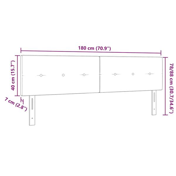 Grote foto vidaxl hoofdbord met hoofdeinde zwart 180 cm nep leer antiek en kunst stoelen en banken