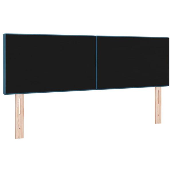 Grote foto vidaxl hoofdbord met hoofdeinde donkerblauw 160 cm nep leer antiek en kunst stoelen en banken