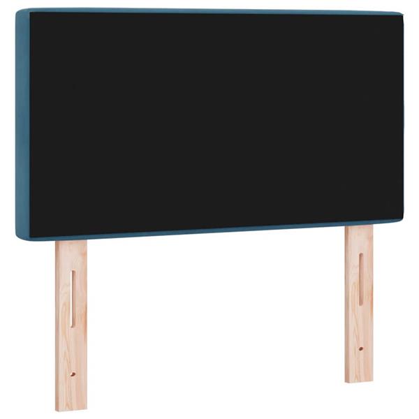 Grote foto vidaxl hoofdbord met hoofdeinde donkerblauw 80 cm nep leer antiek en kunst stoelen en banken