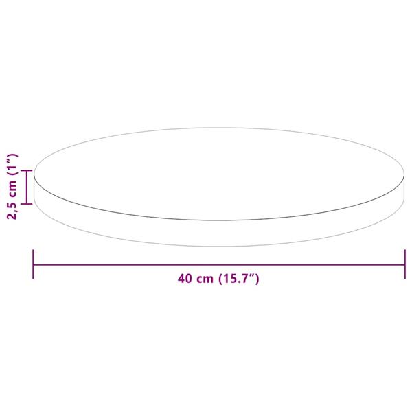 Grote foto vidaxl tafelblad licht bruin 40 x 2 5 cm massief eikenhout antiek en kunst stoelen en banken