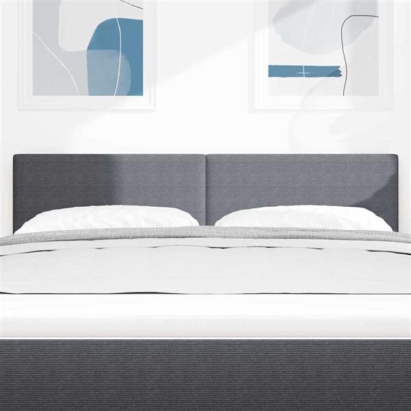 Grote foto vidaxl hoofdbord met hoofdeinde donkergrijs 160 cm nep leer antiek en kunst stoelen en banken