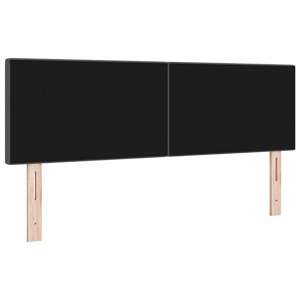 Grote foto vidaxl hoofdbord donkergrijs 144 cm katoen stof antiek en kunst stoelen en banken