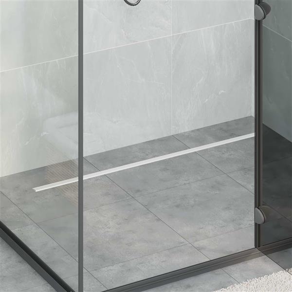 Grote foto vidaxl 360 doucheafvoer met slank model zilver 100 cm doe het zelf en verbouw sanitair