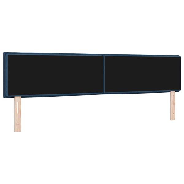 Grote foto vidaxl hoofdbord met hoofdeinde blauw 200 cm nep leer antiek en kunst stoelen en banken
