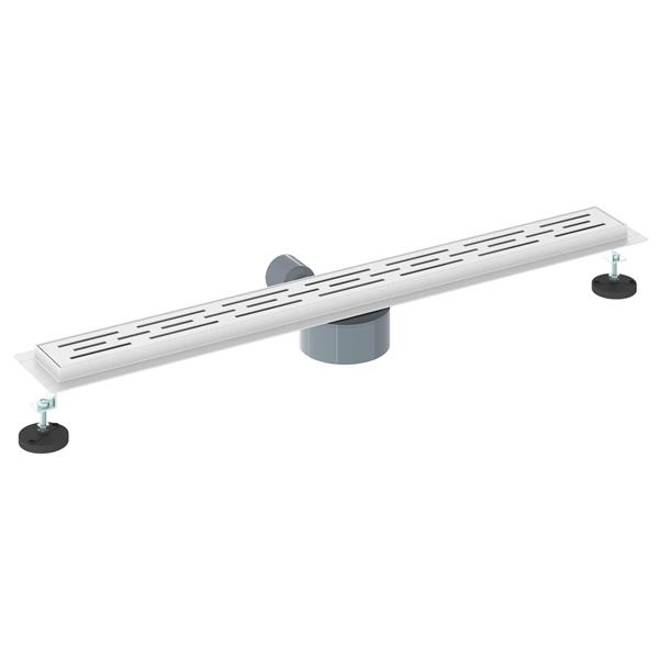 Grote foto vidaxl doucheafvoer glasdeksel met 360 sifon zilver 80 cm doe het zelf en verbouw sanitair