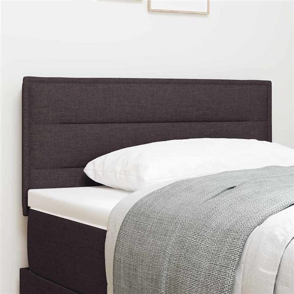 Grote foto vidaxl hoofdbord met hoofdeinde donkerbruin 90 cm nep leer antiek en kunst stoelen en banken