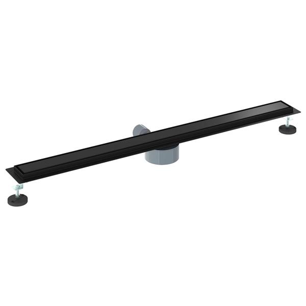 Grote foto vidaxl doucheafvoer 2 in 1 met 360 sifon zwart 100 cm doe het zelf en verbouw sanitair