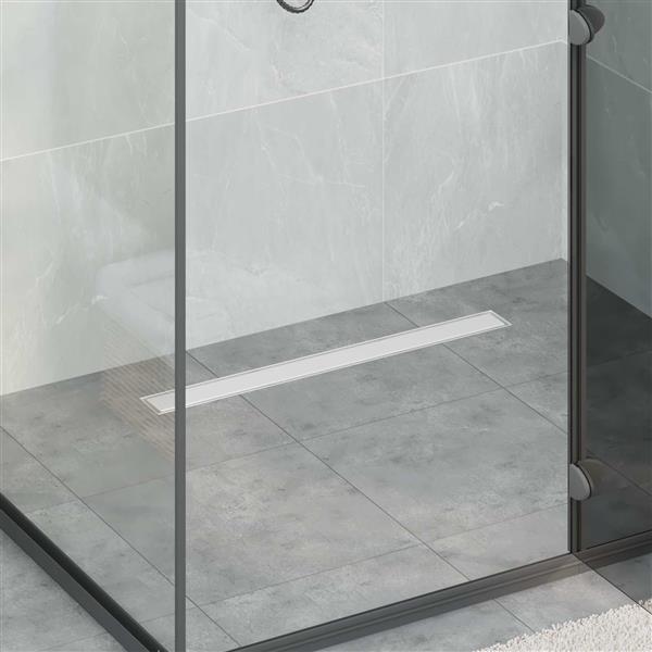 Grote foto vidaxl doucheafvoer 2 in 1 met 360 sifon zilver 70 cm doe het zelf en verbouw sanitair