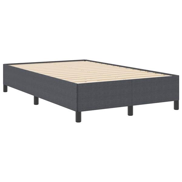 Grote foto vidaxl boxspringbed donkergrijs 120 x 200 cm fluweel antiek en kunst stoelen en banken