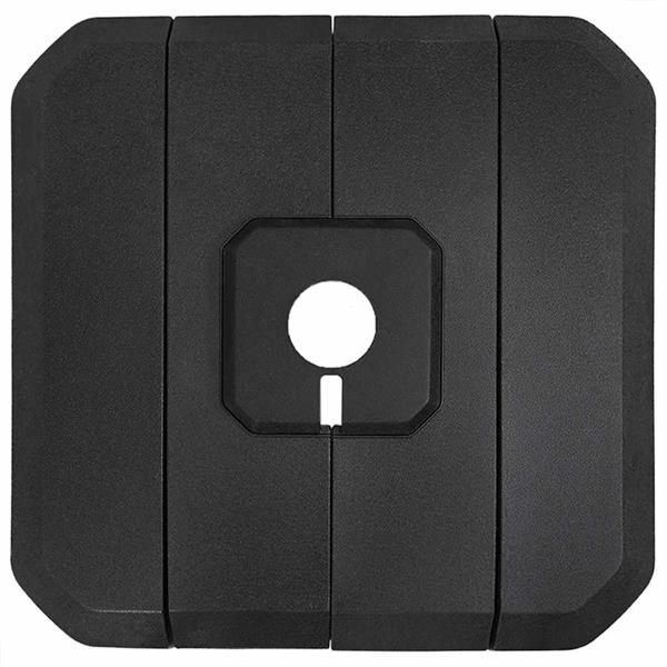 Grote foto vidaxl vrijhangende parasolvoet zwart 98 x 98 x 98 cm tuin en terras overige tuin en terras