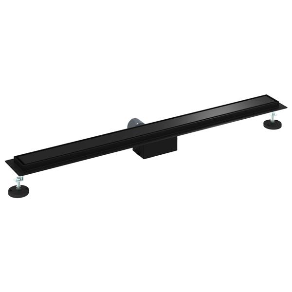 Grote foto vidaxl 2 in 1 doucheafvoer zwart 100 cm roestvrij staal 304 doe het zelf en verbouw sanitair