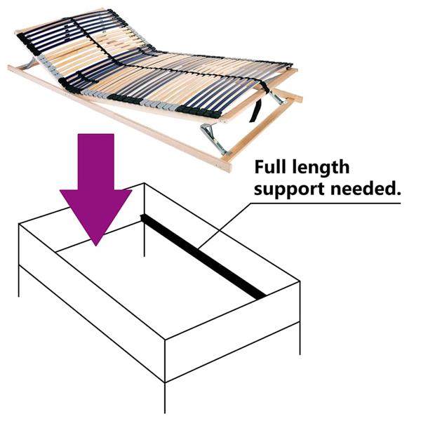 Grote foto vidaxl lattenbodem bruin 120 x 190 cm massief beukenhout antiek en kunst stoelen en banken