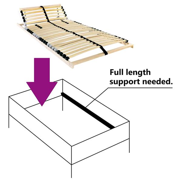 Grote foto vidaxl lattenbodem bruin 90 x 190 cm massief beukenhout antiek en kunst stoelen en banken
