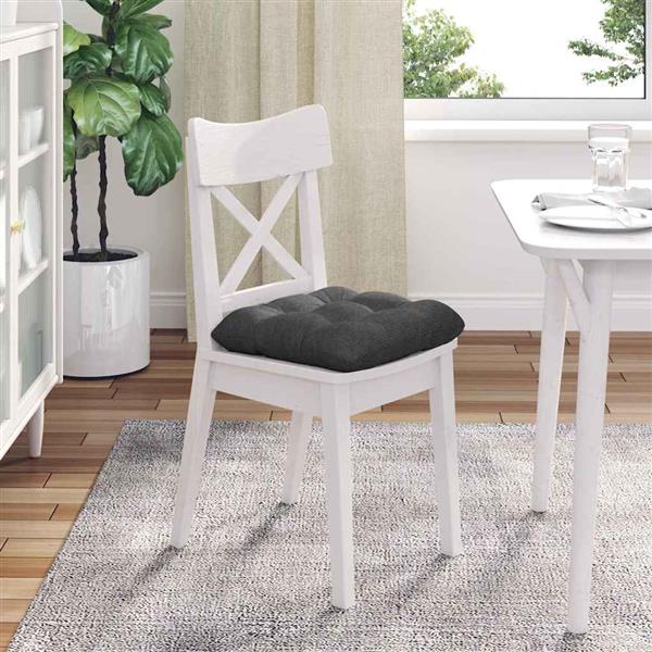 Grote foto vidaxl zitkussens 4 pcs donkergrijs 45 x 45 cm katoen stof huis en inrichting woningdecoratie